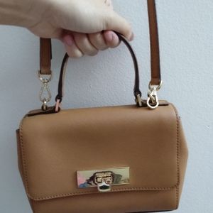 Light brown Micheal kors mini crossbody bag